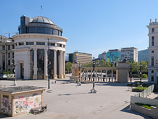 Mother Teresa Square in Skopje